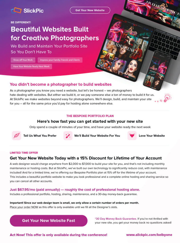 Save 15% for the lifetime of your account with slickpic